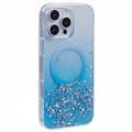 Coque MagSafe iPhone 16 Pro Max Sparkle Glow - Bleue
