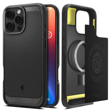 Coque iPhone 16 Pro Max en TPU Spigen Rugged Armor Mag - Noire