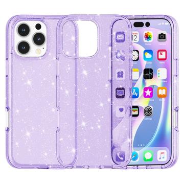 Coque Hybride iPhone 16 Pro Max - Série Stylish Glitter - Violete