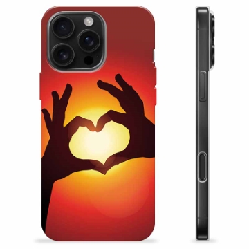 Coque iPhone 16 Pro Max en TPU - Silhouette de Coeur