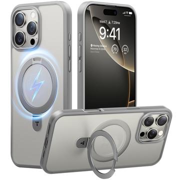 Coque MagSafe iPhone 16 Pro Max Torras Guardian Ostand - Gris titane