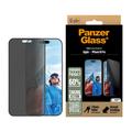 Protecteur d'Écran iPhone 16 Pro PanzerGlass Ultra-Wide Fit Privacy EasyAligner - Bord Noir