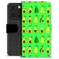 Étui Portefeuille Premium iPhone 16 Pro - Avocado Pattern