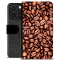 Étui Portefeuille Premium iPhone 16 Pro - Grains de Café