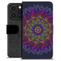 Étui Portefeuille Premium iPhone 16 Pro - Mandala Coloré