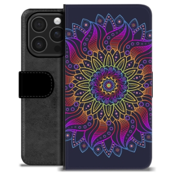 Étui Portefeuille Premium iPhone 16 Pro - Mandala Coloré