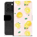 Étui Portefeuille Premium iPhone 16 Pro - Motif Citron