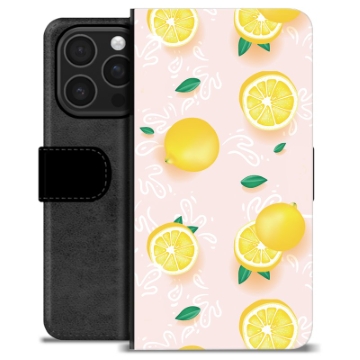 Étui Portefeuille Premium iPhone 16 Pro - Motif Citron