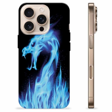 Coque iPhone 16 Pro en TPU - Dragon Feu Bleu