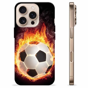 Coque iPhone 16 Pro en TPU - Ballon Enflammé