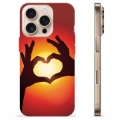 Coque iPhone 16 Pro en TPU - Silhouette de Coeur