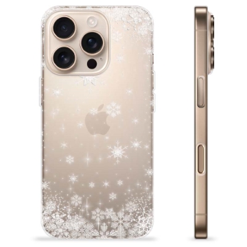 Coque iPhone 16 Pro en TPU - Flocons de Neige