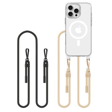 Coque iPhone 16 Pro Tech-Protect FlexAir Chain MagSafe - Noir et Taupe