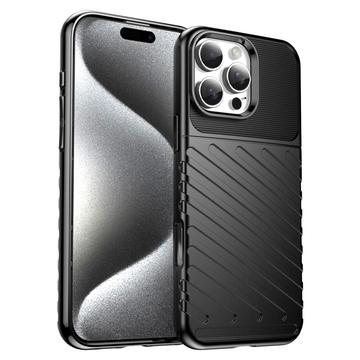 Coque iPhone 16 Pro en TPU - Série Thunder - Noire