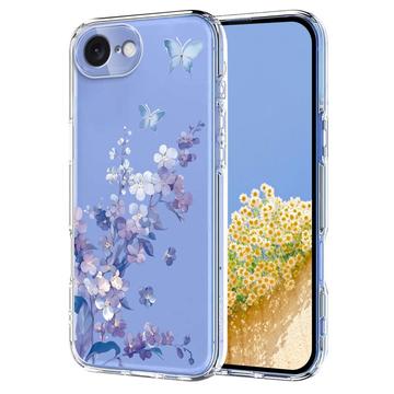 Coque iPhone 16e en TPU à motif floral - Violete