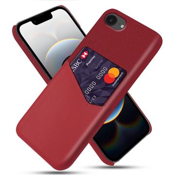 Coque iPhone 16e avec Porte-Cartes KSQ - Rouge