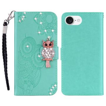 Etui hibou iPhone 16e avec strass