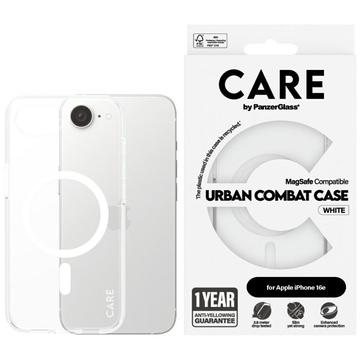 Coque iPhone 16e PanzerGlass Care Urban Combat - Compatible MagSafe - Blanche