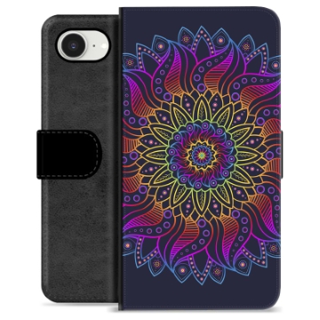 Étui Portefeuille Premium iPhone 16e - Mandala Coloré