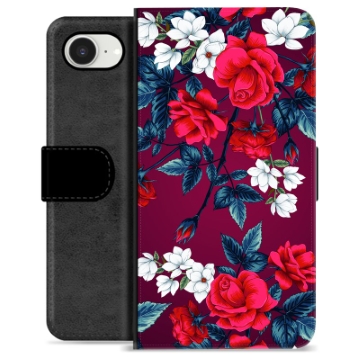 Étui Portefeuille Premium iPhone 16e - Fleurs Vintage