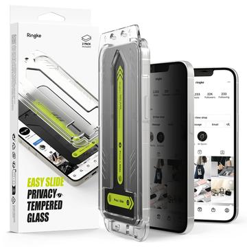 Protecteur d’Écran iPhone 16e en Verre Trempé Ringke Easy Slide Privacy - 2 Pcs.