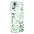 Coque hybride iPhone 16e avec protection pour appareil photo - IMD électrolytique à ressort - Fleurs vertes