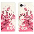 Étui Portefeuille iPhone 16e - Série Style - Fleurs Rose