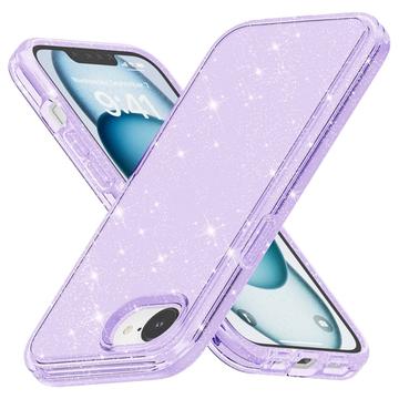 Coque Hybride iPhone 16e - Série Stylish Glitter - Violete