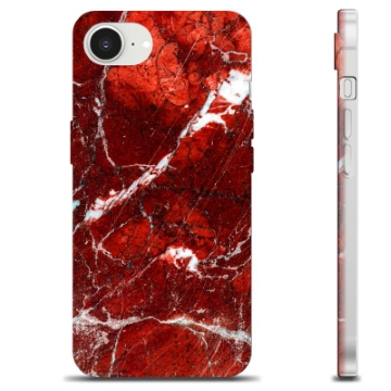 Coque iPhone 16e en TPU - Marbre Rouge