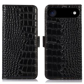 Étui Portefeuille iPhone Air en Cuir avec RFID - Série Crocodile