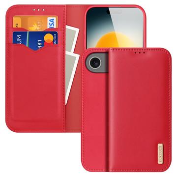 Etui Portefeuille iPhone Air en Cuir Dux Ducis Hivo - Rouge