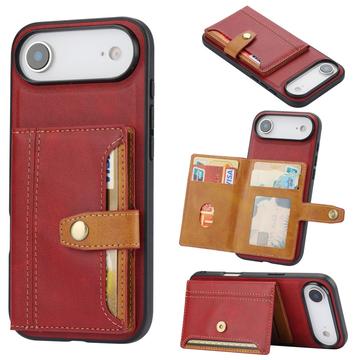 Étui iPhone Air avec Portefeuille - Retro Style - Rouge