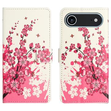 Étui Portefeuille iPhone Air - Série Style - Fleurs Rose