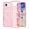 Coque Hybride iPhone Air - Série Stylish Glitter - Compatible avec MagSafe - Rose