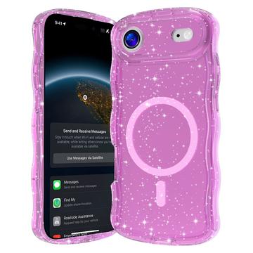 Coque MagSafe iPhone Air Wave-Edge Laser Glitter