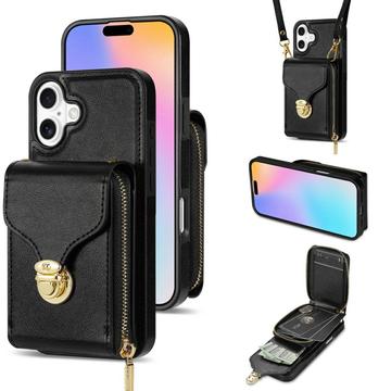 Coque tout-en-un iPhone 17 avec portefeuille et dragonne
