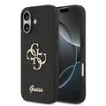 Coque iPhone 17 Guess Fixed Glitter 4G Metal Logo - Noire
