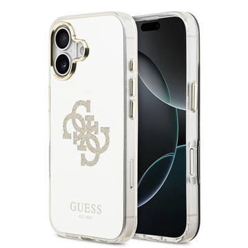 Coque hybride iPhone 17 Guess Mirror 4G Glitter Logo - Compatible MagSafe - Ore