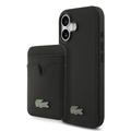 Coque MagSafe et porte-cartes magnétique iPhone 17 Lacoste Iconic Petit Pique - Noire
