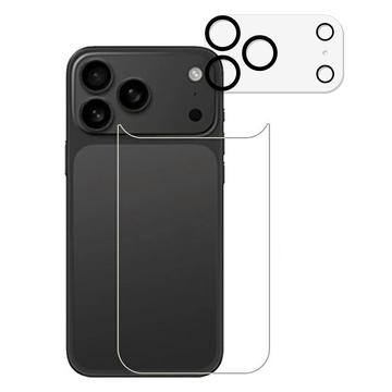 iPhone 17 Pro 2-en-1 Protecteur de dos en verre trempé et objectif de l\'appareil photo - Transparent