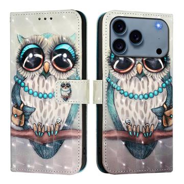 Étui Portefeuille iPhone 17 Pro - Série Wonder - Hibou