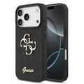 Coque iPhone 17 Pro Guess Fixed Glitter 4G Metal Logo - Noire