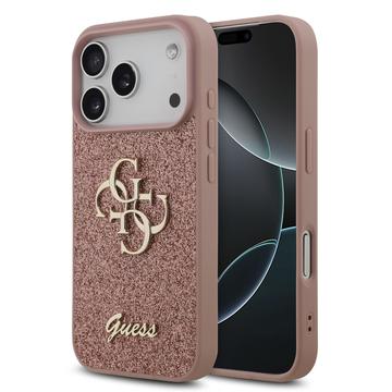 Coque iPhone 17 Pro Guess Fixed Glitter 4G Metal Logo