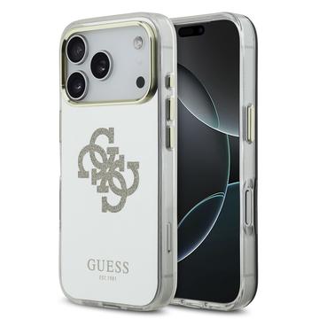 Coque hybride iPhone 17 Pro Guess Mirror 4G Glitter Logo - Compatible MagSafe - Ore