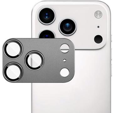 Protecteur d\'objectif d\'appareil photo iPhone 17 Pro Imak à couverture complète en métal et verre trempé - Gris
