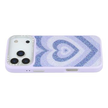 Coque hybride magnétique iPhone 17 Pro Jaucase avec motif de coeur - Violet