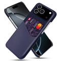 Coque iPhone 17 Pro avec Porte-Cartes KSQ - Bleue