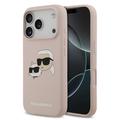 Coque MagSafe iPhone 17 Pro en silicone liquide Karl Lagerfeld Double Heads