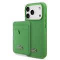 Coque MagSafe et porte-cartes magnétique iPhone 17 Pro Lacoste Iconic Petit Pique - Verte