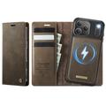 Étui 2-en-1 détachable iPhone 17 Pro Max Caseme C49 - Compatible MagSafe, RFID - Café